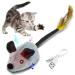 Onenine cat toys electrical play mouse cat toys mouse electric cat toys with spring tail cat toys toys cat with USB cable for cat run and against boredom