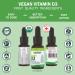 Certified Organic VEGAN Plant-Based Vitamin D3 Drops - 1000IU per drop - 490 Servings - Unflavoured - 13.5ml - Immune System Support - Made in Canada 13.5 ml (Pack of 1) - Buy Online on GoSupps.com