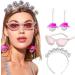 amangul Vintage Inspired 70s Disco Headband Sunglass Earrings Set Perfect for Parties and Dance Clubs - Buy Online on GoSupps.com