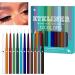 Glitter Eye Liner Set - 12 Colors Matte Eye Liners Makeup Colors Waterproof Eye Liners Long Lasting and Sweatproof Eye Colors for Women - Buy Online on GoSupps.com
