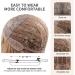 OUFEI Strawberry Blonde Short Wavy Wig with Bangs - Synthetic Heat Resistant Hair for Daily Wear and Cosplay - Buy Online on GoSupps.com