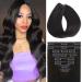 Clip in Hair Extensions Real Human Hair Straight Hair 100% Human Hair Extensions Brazilian Remy Human Hair Clip in Hair Extensions 8pcs Per Set with 18Clips 70g Double Weft Handmade 18Inch 1B Natural Black 18 Inch 1b N...