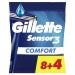 Gillette Sensor3 Comfort Disposable Razors for Men with Lubricating Strip Pack of 8+4