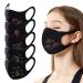Riou 5 pieces Strass Mouth and Nose Protection Women Washable Munds protection with motif cotton glitter reusable breathable mouth and nose protection fabric