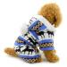 Ranphy dogs/cat clothing/hooded sweater for small dogs - for males and females - soft velvet velvet - reindeer pattern - dog pile suit/jumpsuit for puppies S (back: 20cm chest size: 32cm) blue