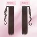26" Long Straight Wrap around Ponytail Extensions Synthetic Clip in Ponytail Hair Extensions Hairpiece - Dark Brown 26 inch Dark Brown - Buy Online on GoSupps.com