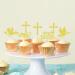 Ercadio 30 Pack Mi Bautizo Cupcake Toppers Gold Glitter Cross Angel Dove Cupcake Toppers Angel Religious God Bless Cupcake Picks for Baptism Theme Baby Shower Kids Birthday Party Supplies Z-b-angel-gold - Buy Online on GoSupps.com