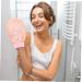 Buy Mud Bath Towel & Exfoliating Gloves Premium Bathing Mittens for Body Scrubbing | Silk Pink Lotus Color - Buy Online on GoSupps.com