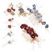 Beaupretty 2 Set bridal headwear bridal hair clip side bridal hair pin hair combs for women hair clips for wedding bridal comb pearl hair comb wedding headwear vintage accessories bridesmaid