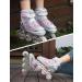 Kuxuan Adjustable Inline Skates for Girls | Light-Up Wheels | Pink & Gray | Small-Little Kid (10C-13C) - Buy Online on GoSupps.com
