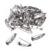 Shapenty 30PCS Locking Pins Backs Safety Clasp Brooch Badge Bar Jewelry Pins for DIY Craft Name Tags Toy Ribbon Corsages Costume Jewelry Making Sewing Felt Fabric Baby Shower Wedding (Silver  25MM) Silver 25MM
