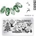Christmas Snowflake Deer Nail Stencils - 5pcs Stainless Steel | Perfect for Holiday Nail Art - Buy Online on GoSupps.com