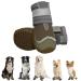 Eyin dog shoes Paw protection 2 pieces breathable dog shoes with a non-slip sole and reflective Velcro fastener for small medium and large dogs outdoor sports brown size 7 size 7: width 7.0 cm D brown breathing active (2 pieces)