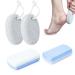 4Pcs Pumice Stone for Feet Includes 2Pcs Natural Pumice Stone 2Pcs Double Sided Pedicure Glass Stone for Feet and Hands Exfoliation to Remove Dead Skin