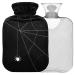 NAANLE Halloween Spider Net water bottle with cover Transparent hot water bottle Heat bottle for bed handfoots Warmer pain relief warmth and cold therapy small 1l