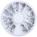 Jalzdieod 3000 Pcs Crystal Glitter Rhinestone Nail Art Tips Decoration 2mm+Wheel Beauty
