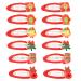 Lurrose 12 pieces Christmas hair clip Christmas trees reindeer hair chips vacation hairpin hair needle xmas costume for women girls