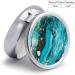 Buy Turquoise Blue Gold Marble Pill Box - 3 Compartment Portable Travel Pill Organizer for Purse & Handbag - Buy Online on GoSupps.com