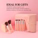 VIVID STELLA 8-Piece Makeup Brush Set | Premium Cosmetic Brushes & Travel Makeup Bag | Beauty Tools for Women - Pink - Buy Online on GoSupps.com