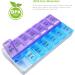 VOFOON Travel Pill Organizer - 7 Day AM PM Case PU Leather Portable Pill Box for Vitamins & Supplements - Small Black Travel Pouch for Men & Women - Buy Online on GoSupps.com