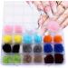 12 Colors Mixed Detachable Nail Art Decortaions 3D Charms Nail Poms Decorate Nail Art DIY Fluffy Plush Ball for Nail Magnetic Nail Pom Poms - Buy Online on GoSupps.com