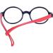 Kids Glasses Clear Lens Blocking Blue Light Flexible Rubber Frame + Strap + Case Red - Buy Online on GoSupps.com