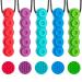Nsodinevus Necklaces for Sensory Kids, 5 Packs Sensory Nsodinevus Necklaces, Made of Food Grade Silicone for Autistic, ADHD, Oral Motor Boys and Girls Children Chewelry Rainbow colors