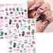 Pink Halloween Nail Stickers 10 Sheets Self-Adhesive Nail Decal Ghost Skull Witch Spider Pumpkin Nail Art Decoration Design Supplies - Buy Online on GoSupps.com