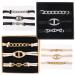 Gold and Silver Bracelet Hair Ties - 2-in-1 Elastic Hair Accessories for Women - Beige and Black Ponytail Holders - 3PCS Beige Gold NEW - Buy Online on GoSupps.com