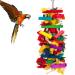 MEWTOGO Extra Large Bird Parrot Toys - Multicolored Wooden Blocks Tearing Toys for Birds Suggested for African Grey, Ara ararauna, Ara militaris, Macaws, Amazon Parrots Multicolor-Extra Large