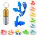 Zoomsky 12 pair of hearing protection earplugs set 6 silicone earplugs + 6 hearing protection plugs with cordle