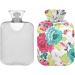 NAANLE 2L Hot Water Bottle with Cover - Red Flower Watercolor | Back Pain Relief & Hot/Cold Therapy - Buy Online on GoSupps.com