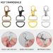 100PCS Premium Swivel Snap Hooks and D Rings  Swivel Snap Hooks for Keychain and Sewing Project(3/4"Inside Width) Silver - Buy Online on GoSupps.com