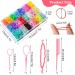 2000 Pcs Baby Hair Ties with Styling Tools - Colorful Mini Elastic Bands for Girls | Organizer Box Included - 24 Colors - Buy Online on GoSupps.com