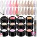 SAVILAND Builder Nail Gel Set - 12 Colors Hard Gel for Professional Nail Art & Home DIY - Nudes Pink Glitter Soak-off UV Gels - Buy Online on GoSupps.com