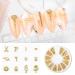Buy SILPECWEE 3D Gold Nail Charms - Hollow Metal Star Moon Heart & Beach Nail Studs for Acrylic Nail Art | International Shipping - Buy Online on GoSupps.com