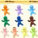 Selizo 100pcs Mini Plastic Babies Small King Cake Figurines for Baby Shower Games Bulk Pack in 10 Colors 100 Pieces - Buy Online on GoSupps.com