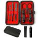 Manicure Kit Nail Clipper Set Manicure Set Nail Clippers for Men Women Manicure and Pedicure Kit Travel Nail Clippers Kit Personal Care Set Grooming Kit Gifts for Men Family Parents (Black)