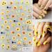 4 Pcs Exquisite 5D Sunflower Nail Stickers - Yellow Daisy Decals for DIY Nail Art - Buy Online on GoSupps.com
