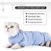 Lianzimau Katzenbody - Post-Surgery Cat Body Suit Long Sleeve E-Collars Alternative Blue Size M (1 Pack) | International Shipping - Buy Online on GoSupps.com