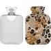 NAANLE Leopard Print Hot Water Bottle - 2L for Menstrual Cramps & Pain Relief | Heat & Cold Therapy - Buy Online on GoSupps.com
