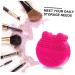 MERRYHAPY 2-in-1 Makeup Brush Holder & Scrubber | Cleaning Mat & Pad Rack | 11x10cm Rosy | International Shipping - Buy Online on GoSupps.com