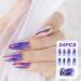 Buy Flofia 72 pcs Almond Glossy Artificial Fingernails - Durable False Nail Tips for Women & Girls - Perfect DIY Nail Solutions - Buy Online on GoSupps.com