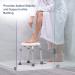 Drive Medical RTL12004KD White Handicap Bathroom Stool - Adjustable Shower Seat - Buy Online on GoSupps.com