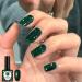 Green Gel Nail Polish Glitter Dark Green Emerald Green Gel Polish Autumn Soak off LED/UV Lamp Manicure Nail Varnish Sets for Christmas Women Nail Art Salon DIY Home