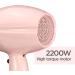 BaByliss Rose Blush 2200W Hair Dryer - Powerful Ionic Lightweight Dryer (Pink) - Buy Online on GoSupps.com