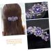 Beaupretty Ponytail Barrettes Holders hairpin rhinestone clip holder flower barrettes purple barrettes metal styling clips rhinestones barrettes alloy Miss aldult flower Back Hair Barrettes - Buy Online on GoSupps.com