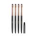 LEDSUUEI Acrylic Nail Brush Set - 4pcs Kolinsky Acrylic Brush Specially Designed for Acrylic Powder Durable Acrylic Brush for Beginners D-BLACK