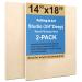 Unfinished Birch Wood Canvas Panels Kit Falling in Art 2 Pack of 14x18 Studio 3/4 Deep Cradle Boards for Pouring Art Crafts Painting and More 14*18 2-pack