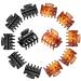 12 Pieces Small Hair Clips 3cm x 2cm/1.18inch x 0.78 inch Mini Hair Claw Clips Plastic Hair Jaw Clips for Women and Girls (Black and Brown)